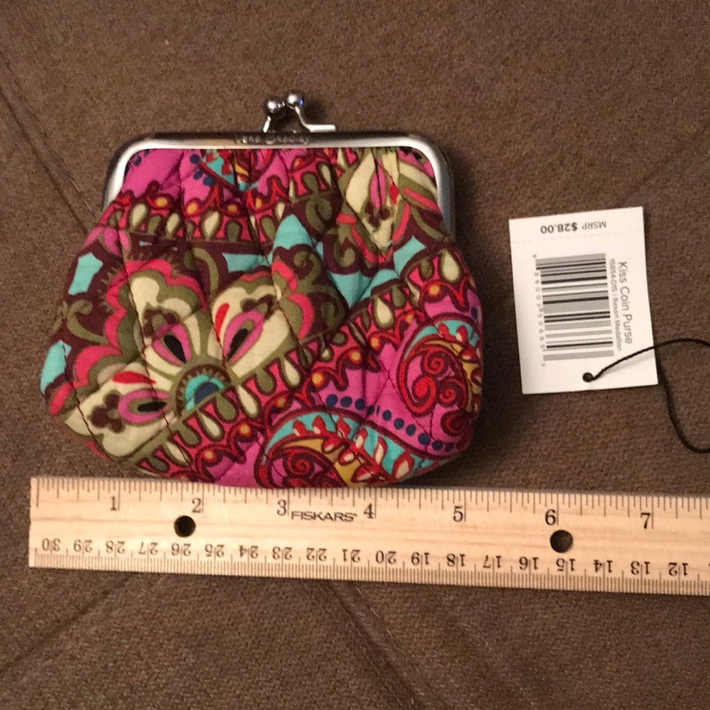 Vera Bradley Kiss Coin Purse Resort Medallion